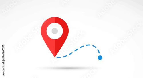 Red Location Map Pin Icon Pointer.