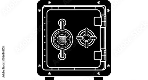 Secure safe with combination lock.