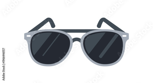 Silver Sunglasses with Dark Lenses.