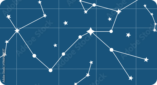 Stars and Constellations on Grid.