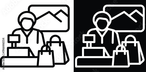 selling Two-tone version in black and white background