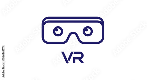 Virtual reality headset device icon.