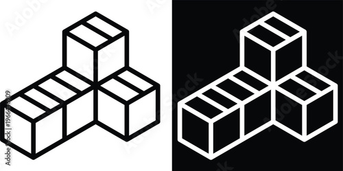 stocking Two-tone version in black and white background