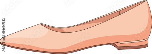 Elegant pointed toe flat shoe with low heel for women fashion footwear stylish design.