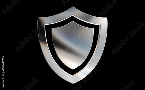 Shield Icon 3D RenShield Icon 3D Render Animation Loopder Animation Loop