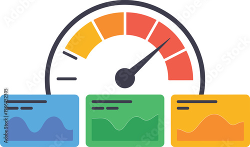 credit card balance indicator vector illustration