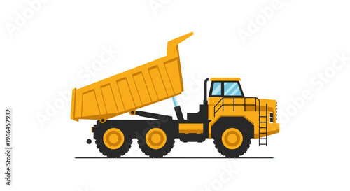 Heavy Duty Dump Truck with Raised Bed for Construction and Mining