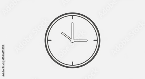 Clock Face Showing Time - A Simple Timekeeping Illustration.
