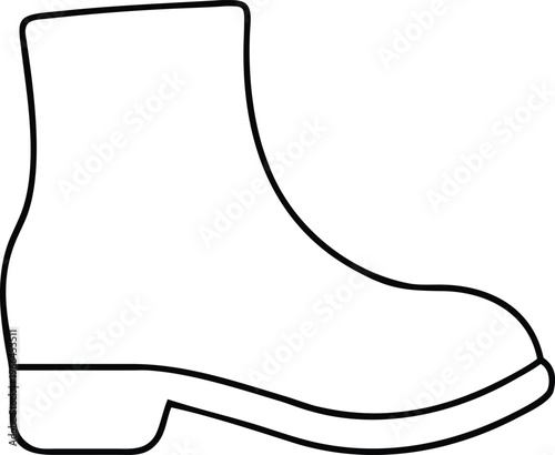 Chic Ankle Boot Line Drawing a Versatile Footwear Essential for Modern Wardrobes