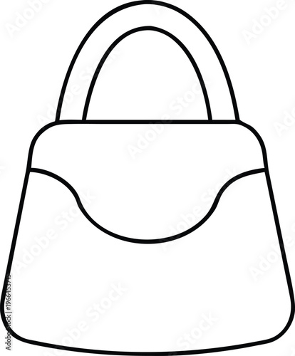 Chic ladies purse featuring a gracefully curved top line design for sophisticated everyday wear