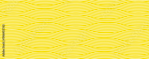 Pasta background, spaghetti abstract geometric pattern. Macaroni yellow poster. Wavy abstract pattern. Pasta vector illustration