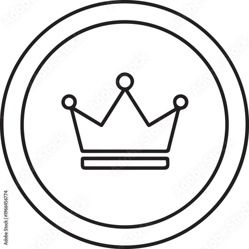 Premium Quality Crown Icon Vector Illustration for Web and App Design