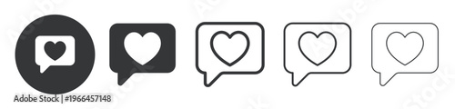 Like Message thin line and solid icon. Multi series icon. Web minimal icon