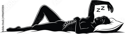 Person Sleeping Soundly on Pillow - Zzz