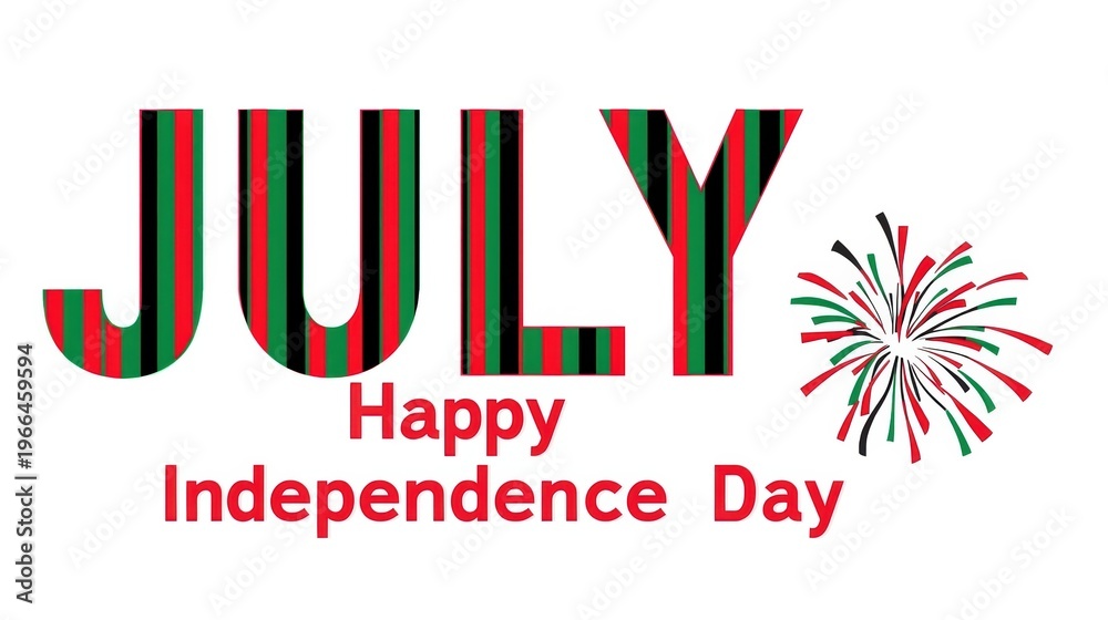 Obraz premium Independence Day, July 4th, Patriotic Greeting, Happy Independence Day