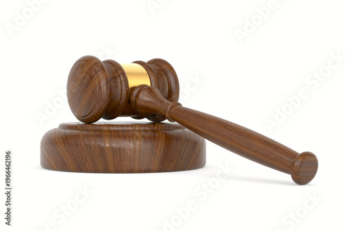 Judge or auction gavel on w...