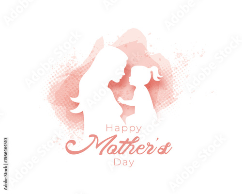 artistic papercut mother child silhouette for mothers day celebration