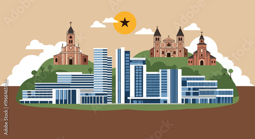 Collection of four different balcony designs featuring architectural styles with flowers, glass railings, and ornate ironwork.