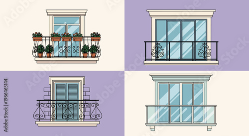 Visionary business leader stands before his team surrounded by various conceptual icons for ideas, strategy, and communication.