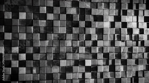 Black white accent wall with stagger boards