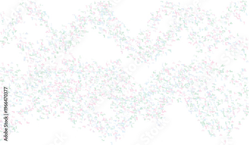 Pixelated abstract landscape with soft pastel geometric shapes background