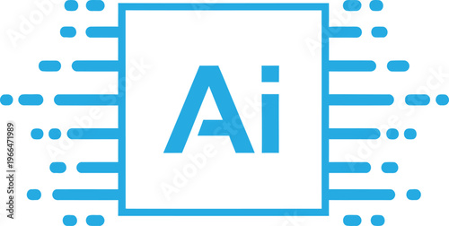 Artificial intelligence chip a futuristic representation of ai technology and processing power