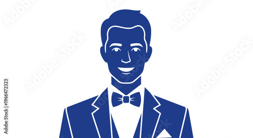 Smiling Businessman in Tuxedo.