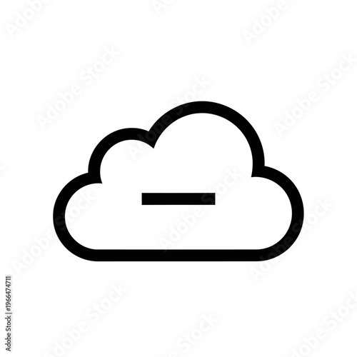 Cloud icon with minus sign.