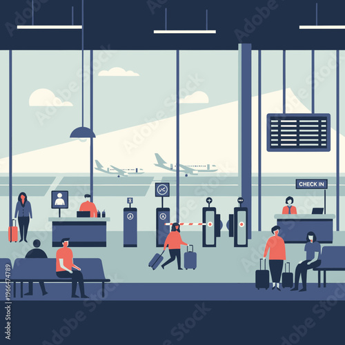 Airport Check-in and Departure