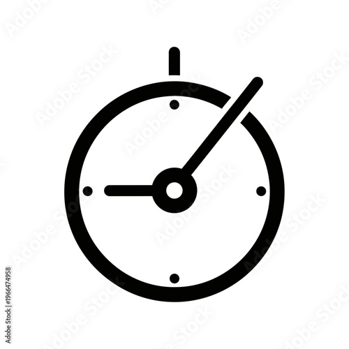 Simple stopwatch icon with hands.