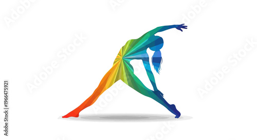Yoga pose silhouette against white background vector illustration