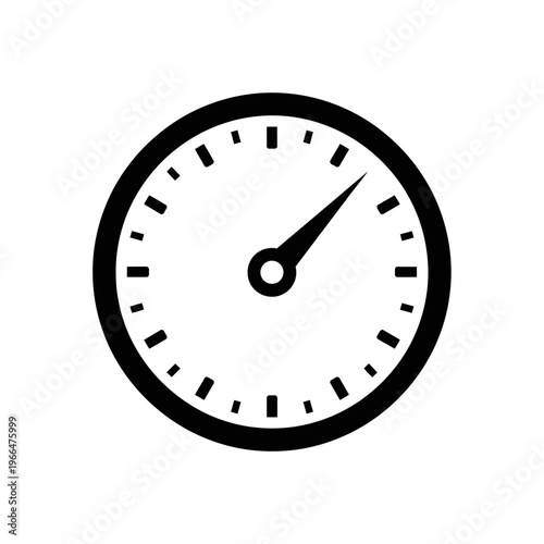 Simple Analog Clock Face Closeup.