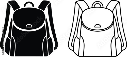 backpack school bag icon Vector