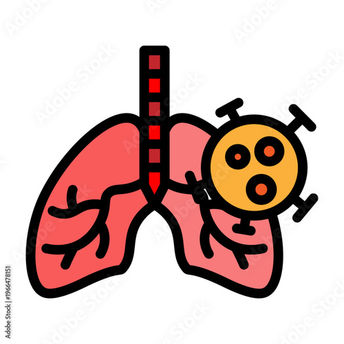 Breath Vapor Virus Vector Filled Icon Design