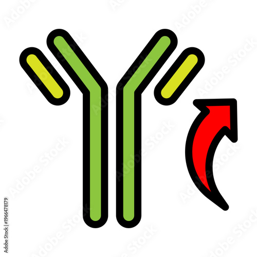 Antibody Response Vector Filled Icon Design