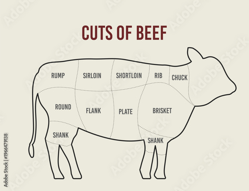 Diagram of Beef Cuts