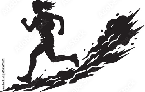 Sports Action Silhouette Collection, Dynamic Athlete Vector Art, Fitness and Sport Black Graphics, Athletic Performance Logo Design Elements