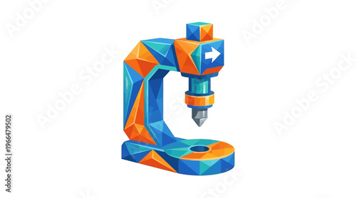 Colorful 3D printer machine model.