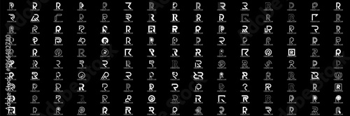 collection abstract creative letter R logo vector, bussines logo letter R	