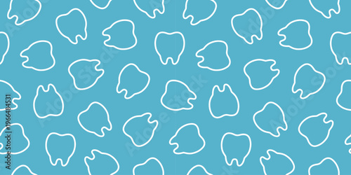 歯のシームレスな背景画像（teeth seamless background image）
