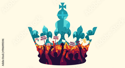 Colorful Royal Crown Jewel Decoration.