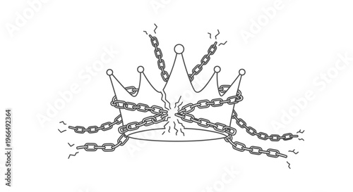 Broken Chain Crown Jewelry Accessory.