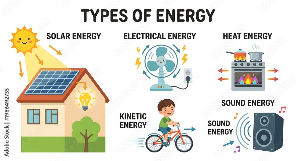 Fototapeta premium A collection of simple ecology and energy icons representing sustainability, renewable power, and environmental care in a clean and modern style