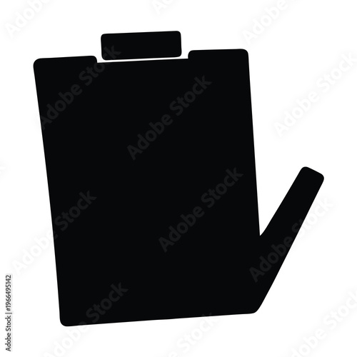 Black clipboard outline image for note taking and data collection purposes