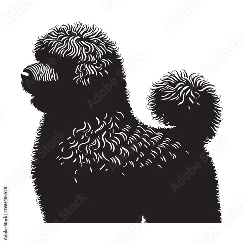 Puli dog unique corded coat breed, Hungarian herding dog, intelligent and agile, energetic worker, loyal companion, small medium size, playful personality, fast moving, protective, distinctive.