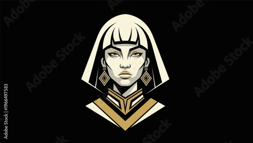 Woman portrait in graphic style