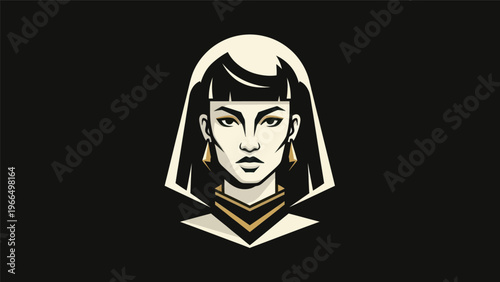 Woman portrait in graphic style