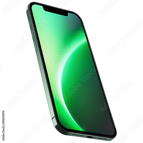 smart phone with green screen