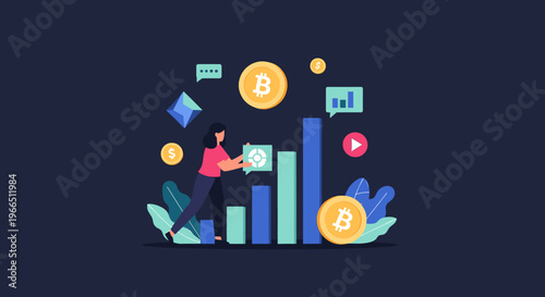 A dark blue background with no objects or people, evoking a sense of simplicity and minimalism.