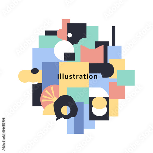 Modern geometric background with a black square on a white background, conveying simplicity and minimalism.